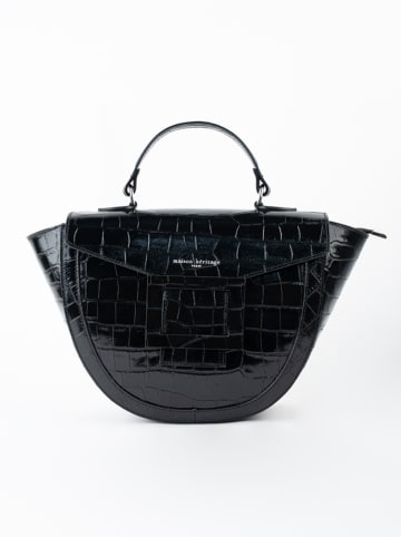 maison héritage PARIS Leren handtas "Mini Votti" zwart - (B)20 x (H)20 x (D)8 cm