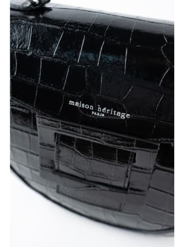 maison héritage PARIS Leren handtas "Mini Votti" zwart - (B)20 x (H)20 x (D)8 cm