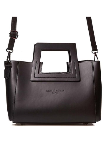 maison héritage PARIS Leren handtas "Jini" zwart - (B)30 x (H)22 x (D)10 cm