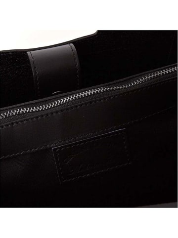 maison héritage PARIS Leder-Henkeltasche "Jini" in Schwarz - (B)30 x (H)22 x (T)10 cm