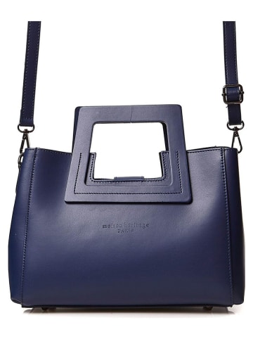 maison héritage PARIS Leren schoudertas "Jini" donkerblauw - (B)30 x (H)22 x (D)10 cm