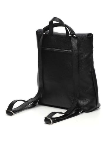 maison héritage PARIS Leder-Rucksack "Livia" in Schwarz - (B)32 x (H)35 x (T)12 cm