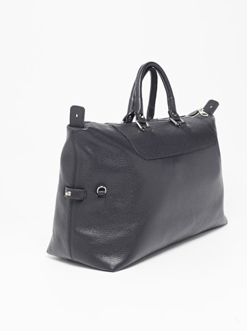 maison héritage PARIS Skórzany shopper bag "Diego" w kolorze czarnym - 48 x 29 x 14,5 cm