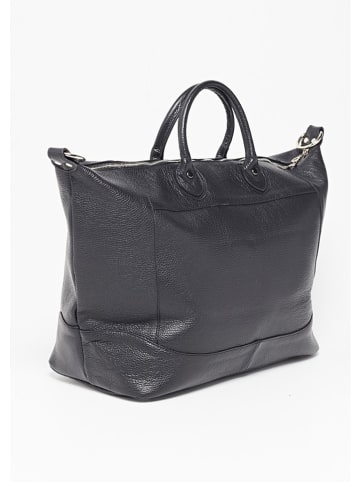 maison héritage PARIS Leder-Shopper "Diego" in Schwarz - (B)48 x (H)29 x (T)14,5 cm