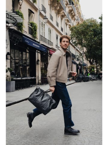 maison héritage PARIS Leder-Weekender "Lony" in Schwarz - (B)41 x (H)28 x (T)13,5 cm