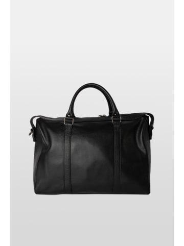 maison héritage PARIS Leder-Weekender "Lony" in Schwarz - (B)41 x (H)28 x (T)13,5 cm