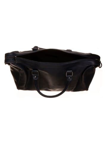 maison héritage PARIS Leder-Weekender "Lony" in Dunkelblau - (B)42 x (H)30 x (T)16 cm