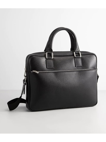 maison héritage PARIS Skórzana aktówka "Veci" w kolorze czarnym - 35 x 26,5 x 6,5 cm