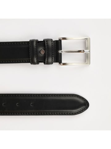 maison héritage PARIS Leder-Gürtel "Mario" in Schwarz