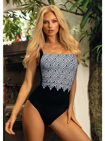 Aquarilla Strój kąpielowy "Antella" w kolorze czarno-białym