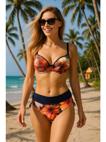Aquarilla Bikini oranje/donkerblauw
