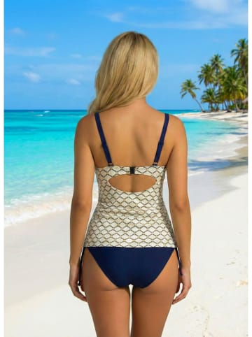 Aquarilla Tankini w kolorze beżowo-granatowym