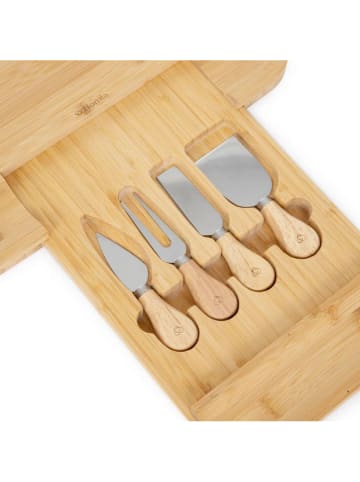 Homla 5tlg. Set: Servierbrett "Rumi" in Hellbraun