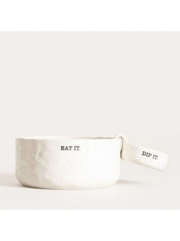 Homla Serveerschaal "Mink" wit/zwart - Ø 17,5 cm