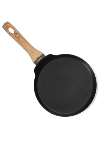 Homla Pfannkuchenpfanne "Albero" in Schwarz/ Hellbraun - Ø 24 cm