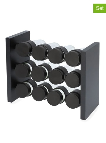 Homla 13-częściowy zestaw "Otto" w kolorze czarnym do przypraw