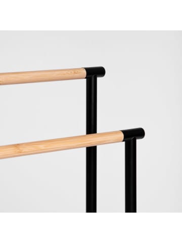 Homla Handdoekhouder "Fraz" lichtbruin/zwart - (B)39 x (H)78 x (D)18 cm