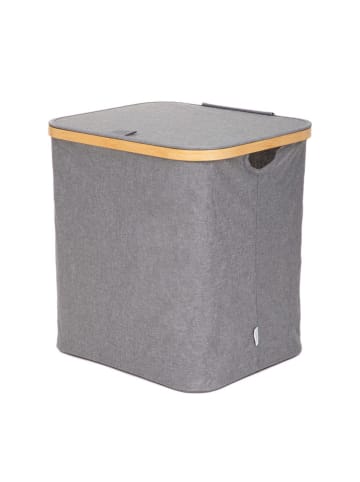 Homla Wäschekorb "Nellie" in Grau - (B)40,5 x (H)42 x (T)32 cm