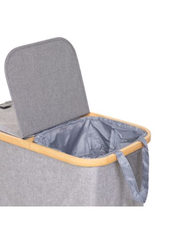 Homla Wäschekorb "Nellie" in Grau - (B)55,5 x (H)60 x (T)34,5 cm