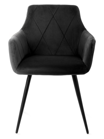 Homla Stoel "Felice" zwart - (B)56 x (H)86 x (D)61 cm