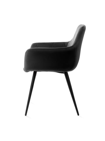 Homla Stoel "Felice" zwart - (B)56 x (H)86 x (D)61 cm