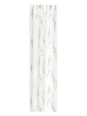 Homla Schlaufengardine "Eucalipto" in Weiß/ Grün - (L)250 x (B)140 cm