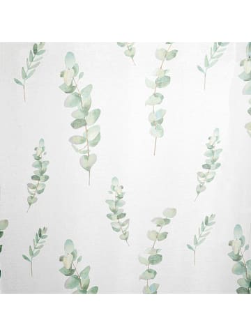 Homla Schlaufengardine "Eucalipto" in Weiß/ Grün - (L)250 x (B)140 cm