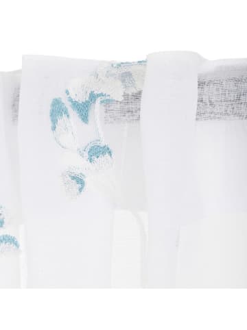 Homla Firanka "Albia" w kolorze biało-błękitnym - 250 x 140 cm