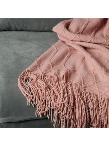 Homla Wohndecke ''Loop'' in Rosa - (L)170 x (B)130 cm