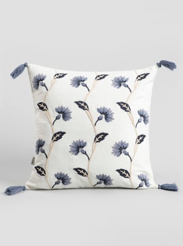 Homla Poszewka "Candela" w kolorze biało-granatowym na poduszkę - 45 x 45 cm