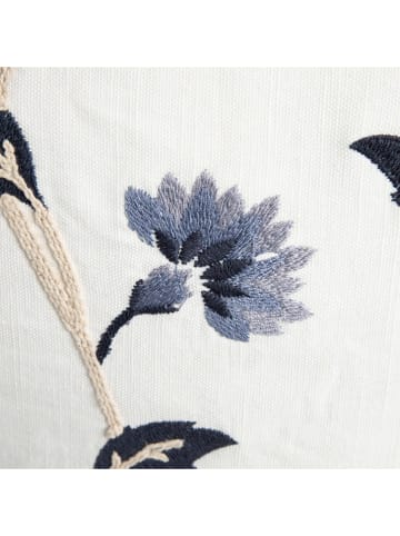 Homla Kussenhoes "Candela" wit/donkerblauw - (L)45 x (B)45 cm