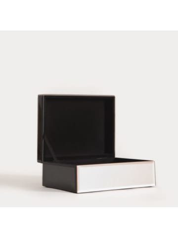 Homla Sieradenkastje "Amosa" zwart/wit - (B)19 x (H)8 x (D)15 cm