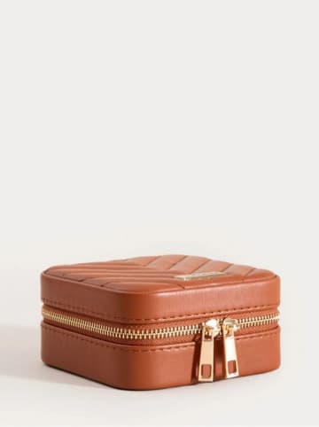 Homla Szkatułka "Rinas" w kolorze brązowym - 10,5 x 5 x 10,5 cm