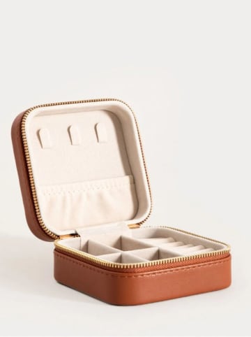 Homla Schmuckkästchen "Rinas" in Braun - (B)10,5 x (H)5 x (T)10,5 cm