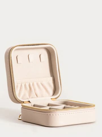 Homla Szkatułka "Rinas" w kolorze kremowym - 10,5 x 5 x 10,5 cm