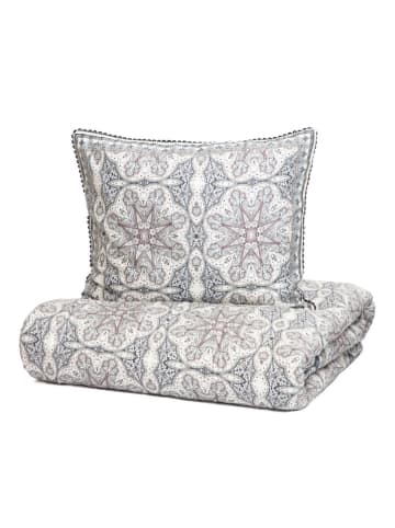 Homla Satin-Bettwäsche-Set "Scarla" in Weiß/ Schwarz