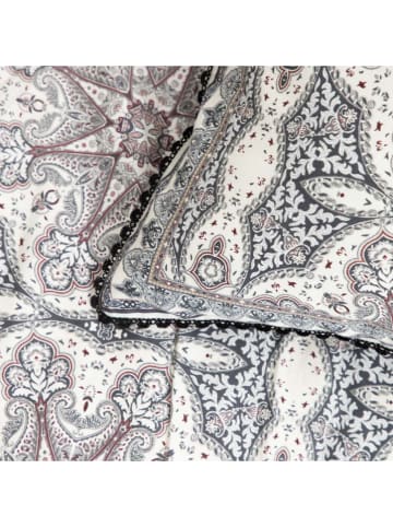 Homla Satin-Bettwäsche-Set "Scarla" in Weiß/ Schwarz