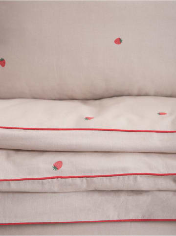 Homla Beddengoedset "Fresas" lichtroze/rood