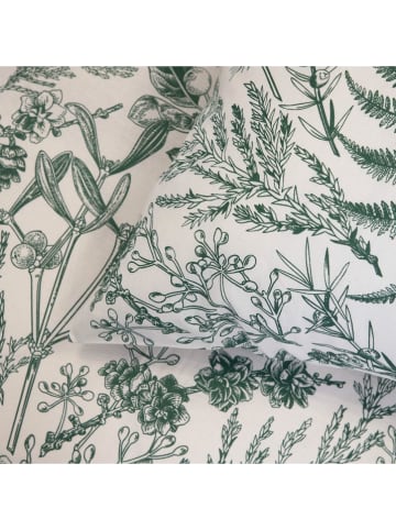 Homla Mikrofaser-Bettwäsche-Set "Liliane Essentials" in Creme/ Grün