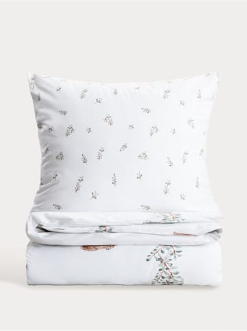 Homla Komplet pościeli "Sheper" w kolorze biało-zielonym z mikrofibry