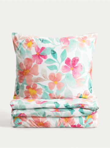 Homla Mikrofaser-Bettwäsche-Set "Fiore" in Weiß/ Pink/ Mint