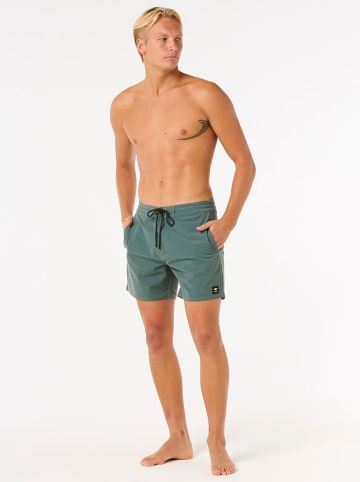 Rip Curl Szorty kąpielowe "Mirage Retro Golden Hour" w kolorze zielonym