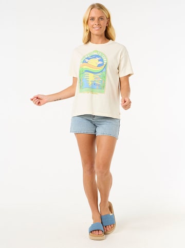 Rip Curl Koszulka "Sun & Sea" w kolorze beżowym
