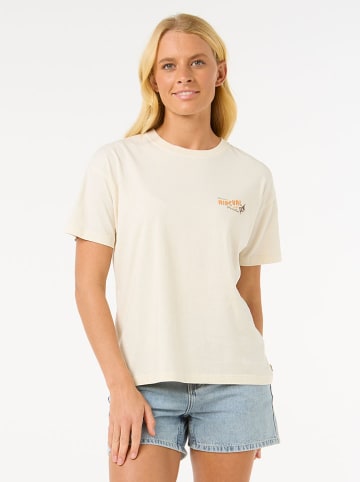 Rip Curl Koszulka "Cala Vadella" w kolorze beżowym