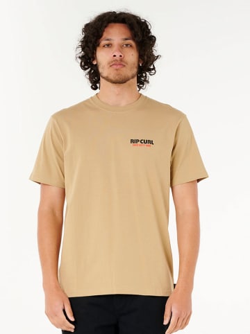 Rip Curl Koszulka "Surf Revival Sunsets" w kolorze beżowym