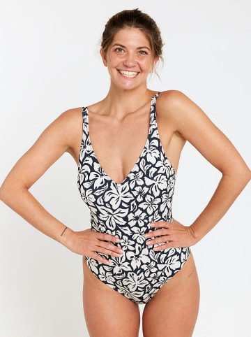 Rip Curl Badeanzug "Las Flores" in Weiß/ Dunkelblau