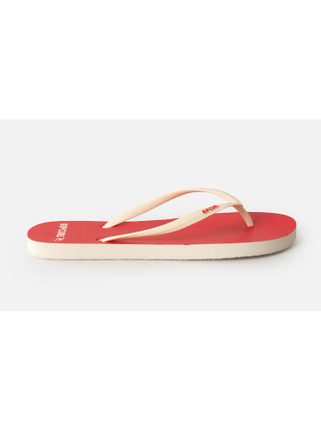 Rip Curl Japonki "Bondi Bloom" w kolorze beżowo-czerwonym