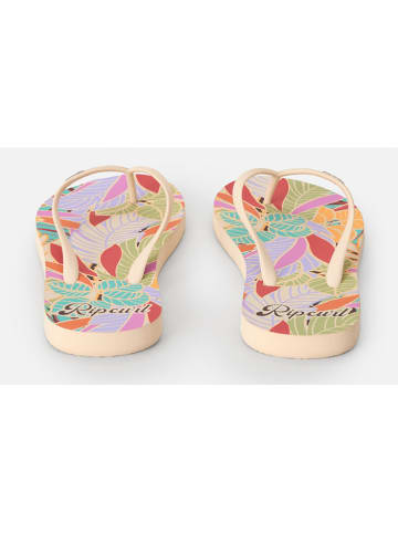 Rip Curl Japonki "Mixed Bloom" w kolorze beżowym ze wzorem
