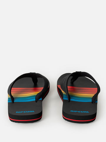 Rip Curl Japonki "Ripper Bloom" w kolorze czarnym ze wzorem