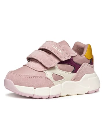 Geox Skórzane sneakersy "Flexyper" w kolorze jasnoróżowym